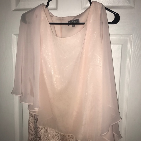 SIZE 10 Laura Poncho Cocktail Dress - Picture 4 of 6